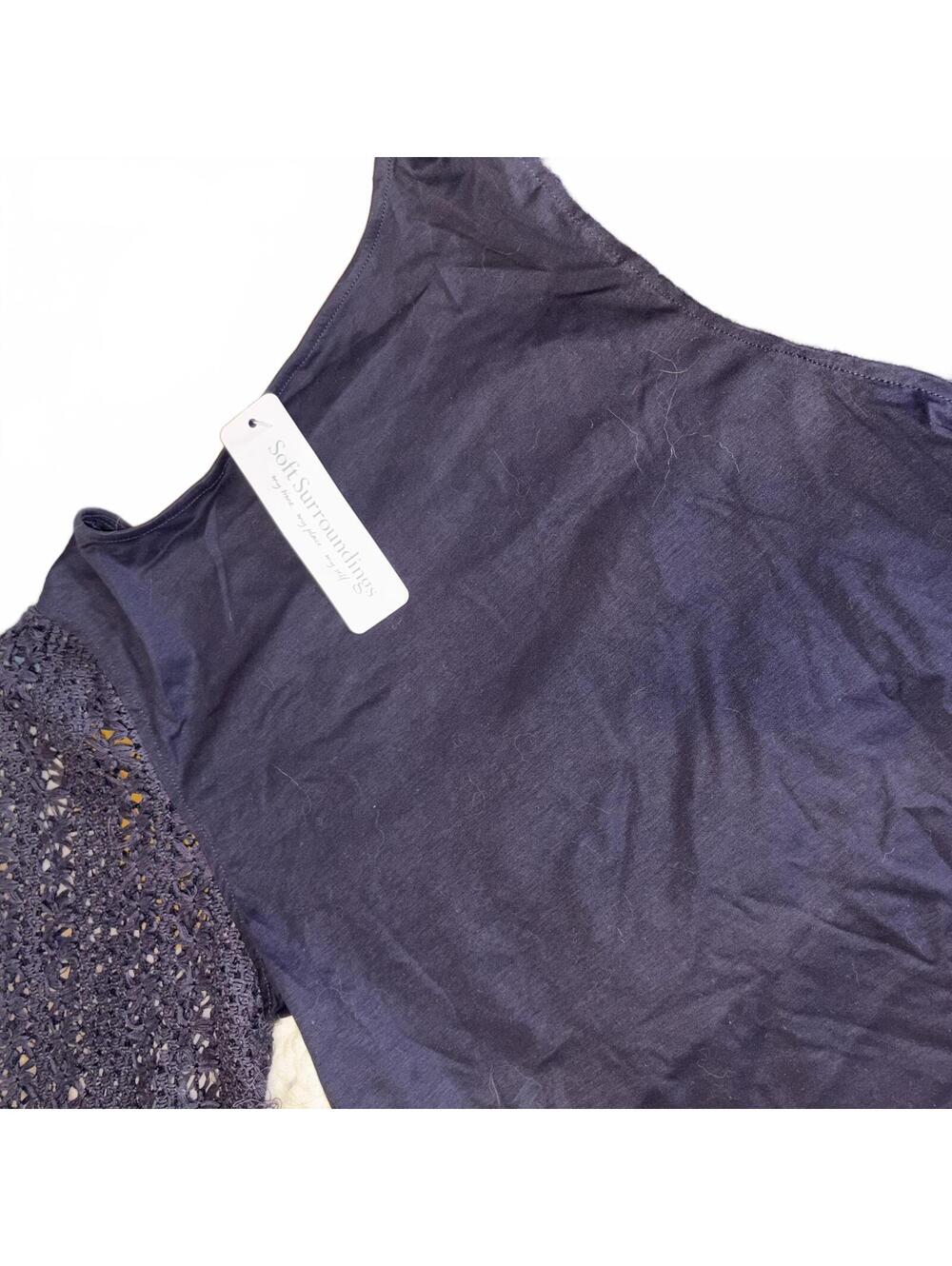 Soft Surroundings NEW $90 Womans S Leila Pullover Lace Sleeve Long Sleeve Top - Picture 4 of 9